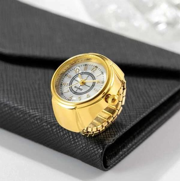 Round Pointer Quartz Watch Design Ring