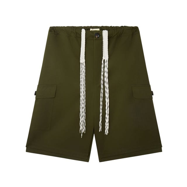 Knit-Drawstring Long Shorts