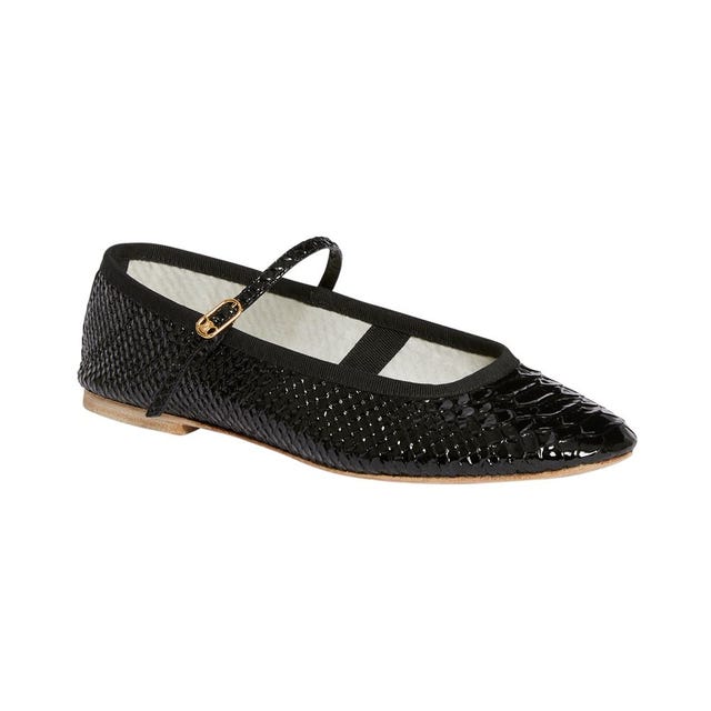Lizard-Embossed Flats