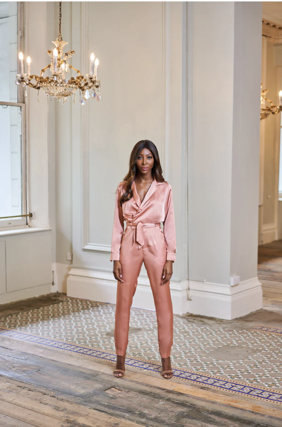 silk jumpsuit wedding guest