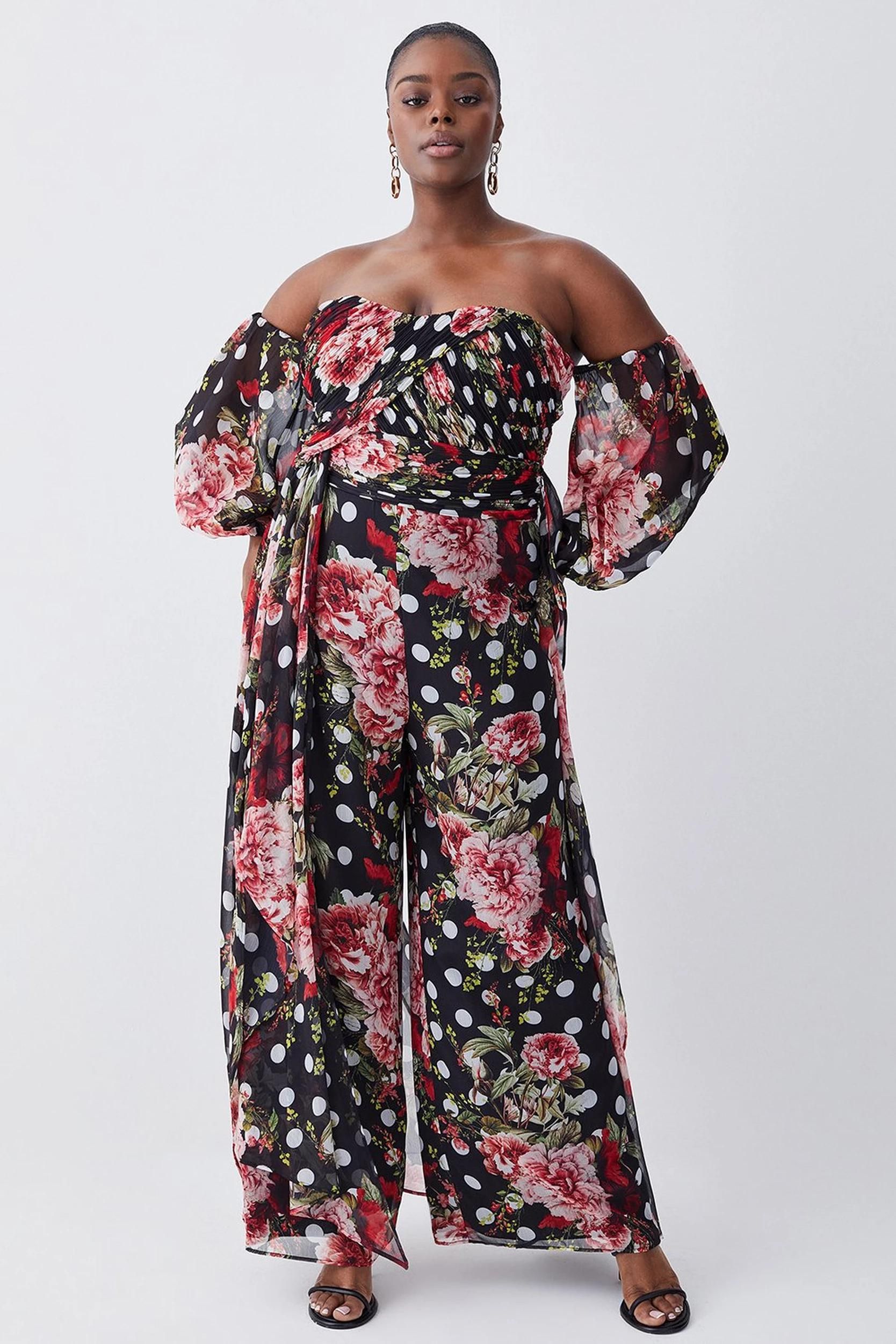 floral jumpsuit wedding guest