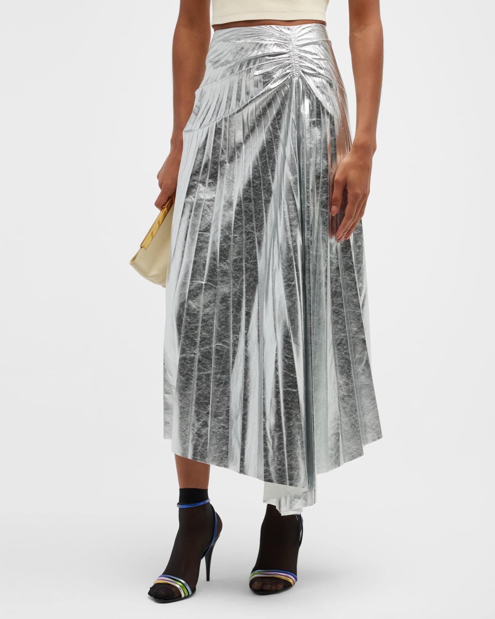 Alc silver pleated skirt best sale