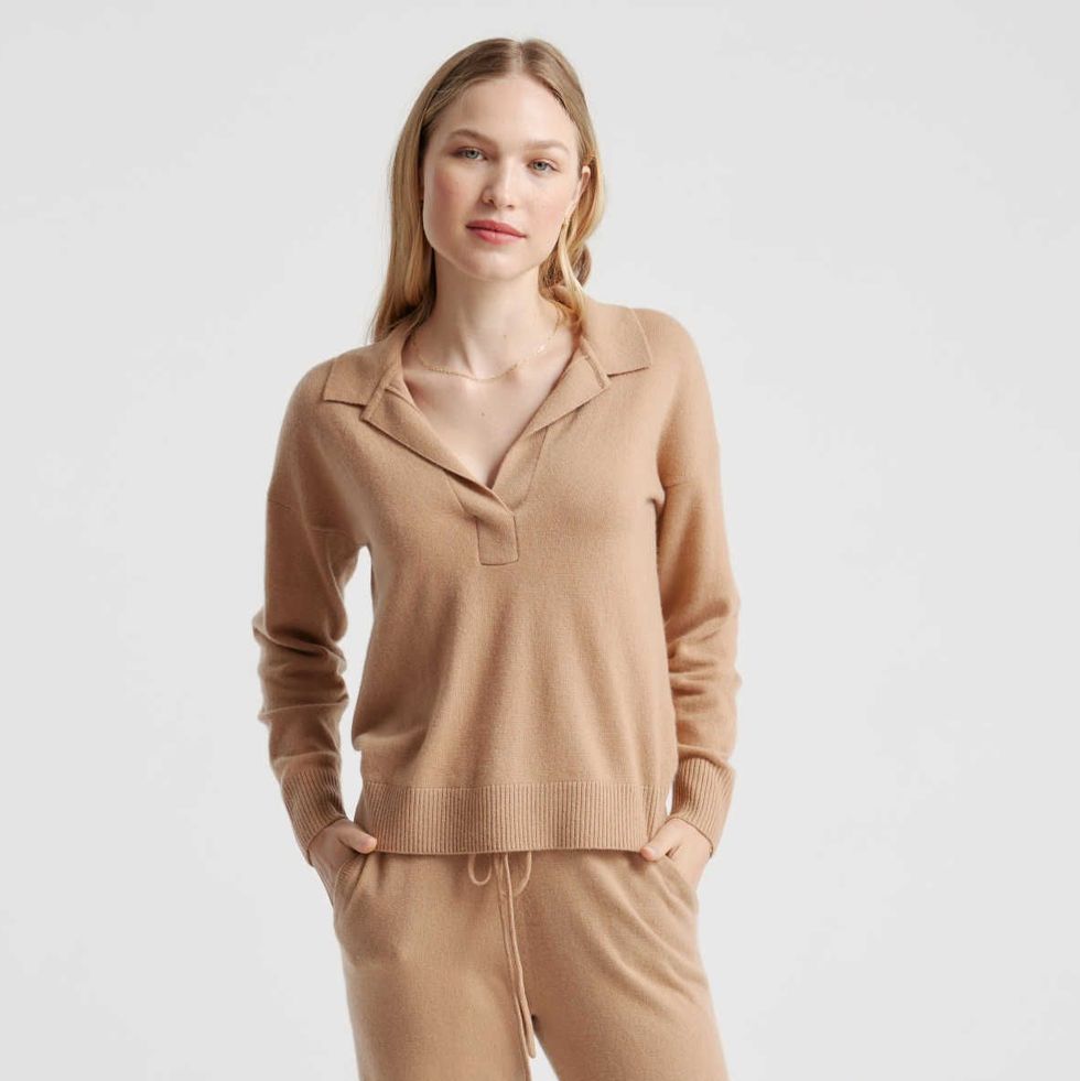 Quince have a women's cashmere sweater for just $50 and affordable