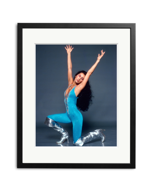 Cher Fashion Shoot Framed Print 