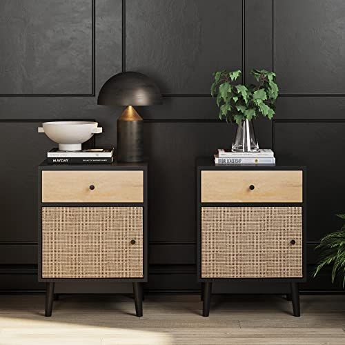 Unique black store nightstands