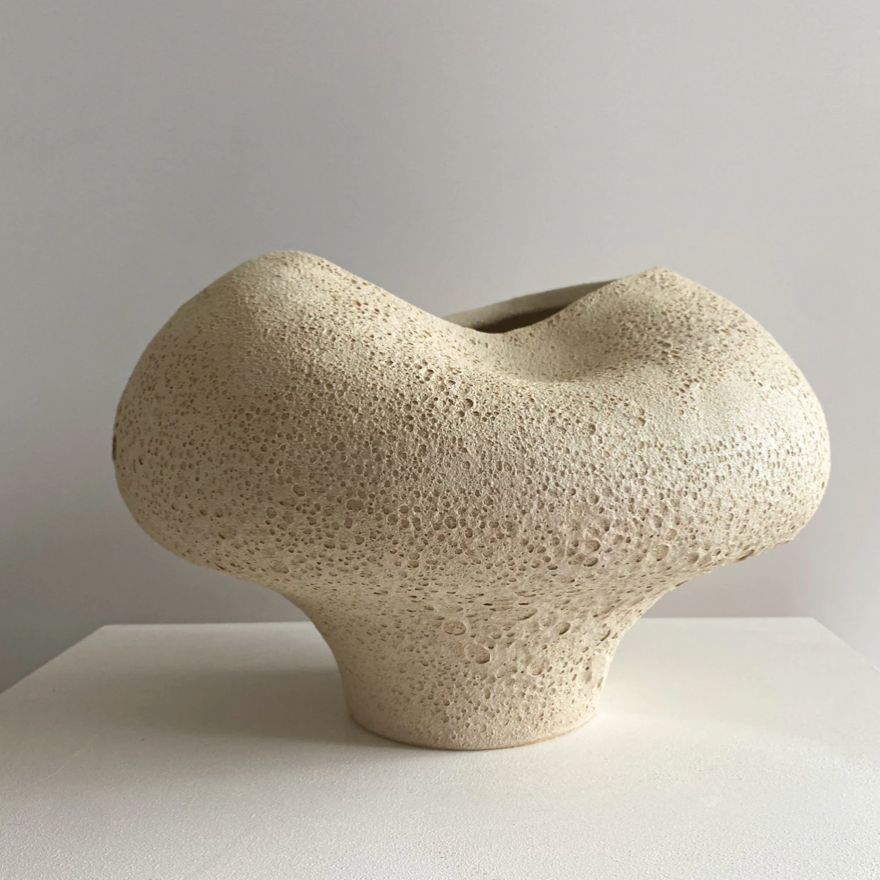 Cream Textured Vase Cream Textured Vase