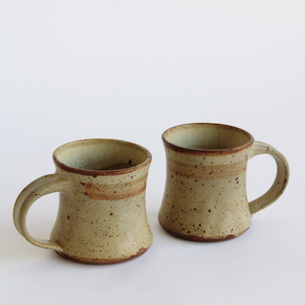 Pair Of Studio Pottery Mugs Pair Of Studio Pottery Mugs