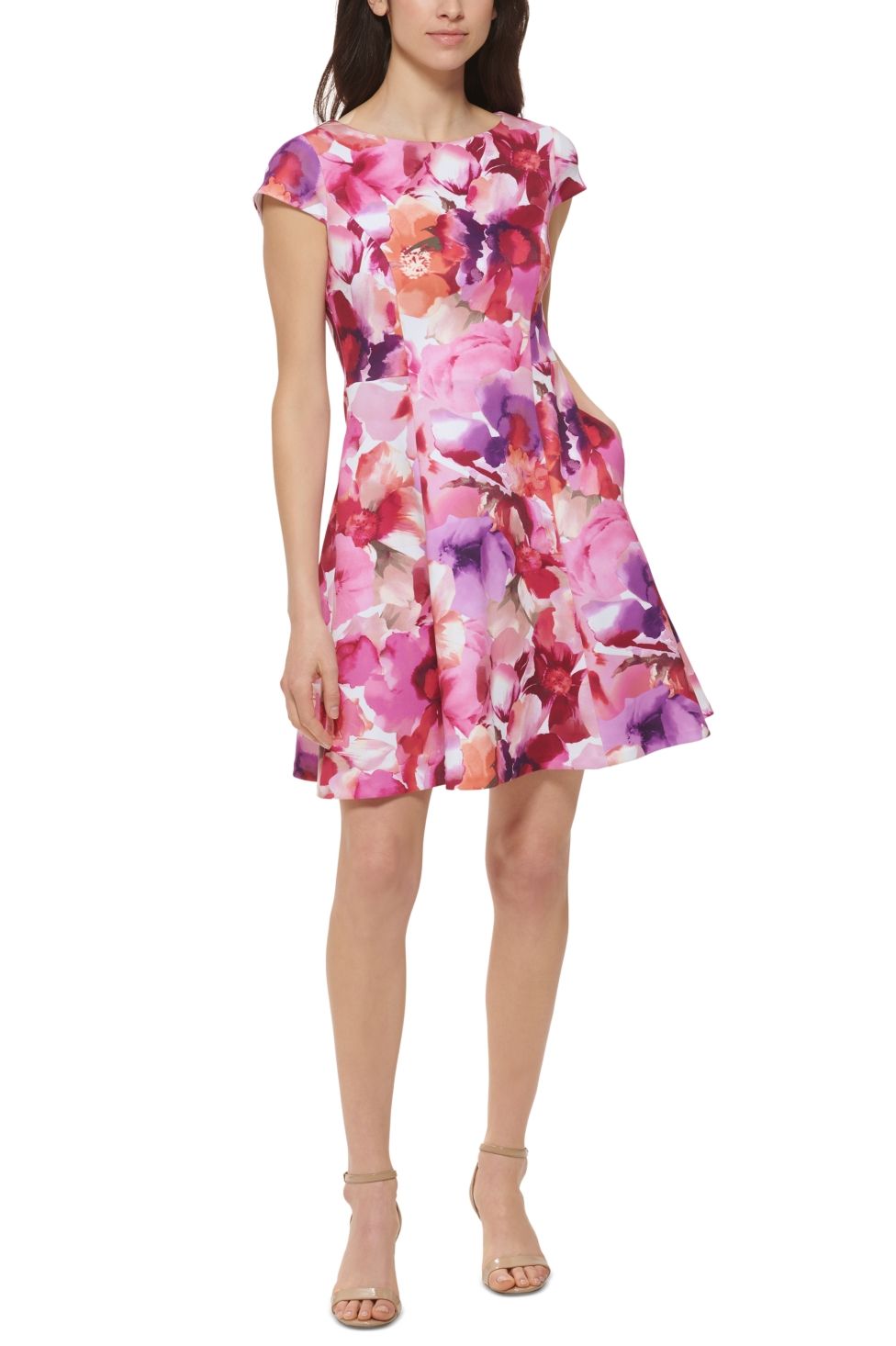 Jessica Howard Petite Floral-Print Fit and Flare Dress