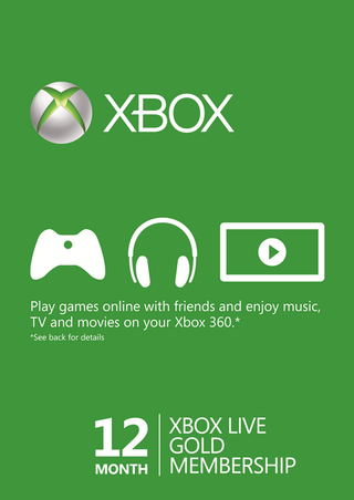 Suscripción de 12 meses a Xbox Live Gold - UE y Reino Unido