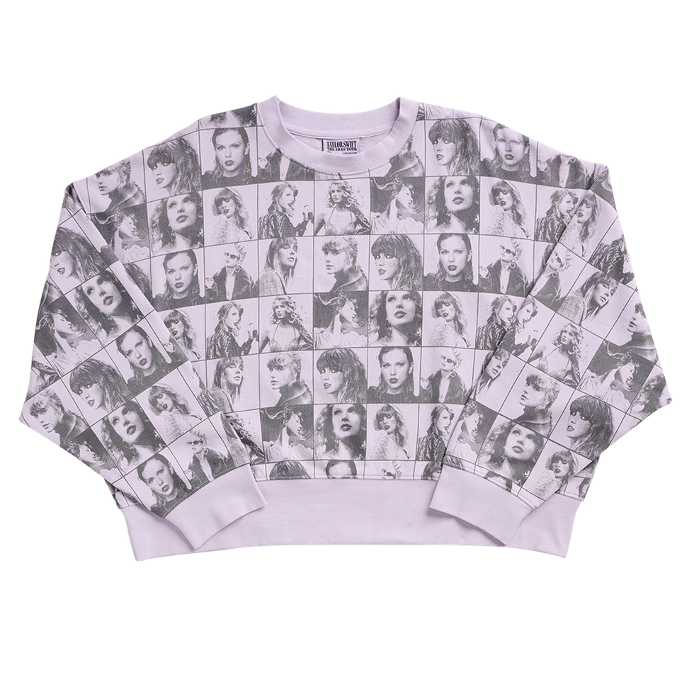 The Eras Tour Cropped Lavender Pullover