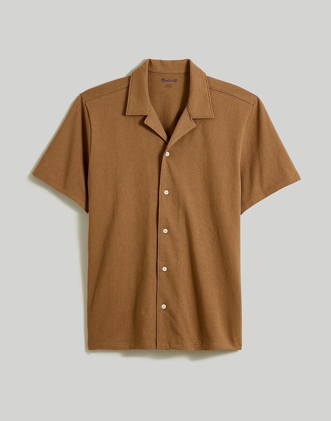 Knit Easy Short-Sleeve Camp Shirt