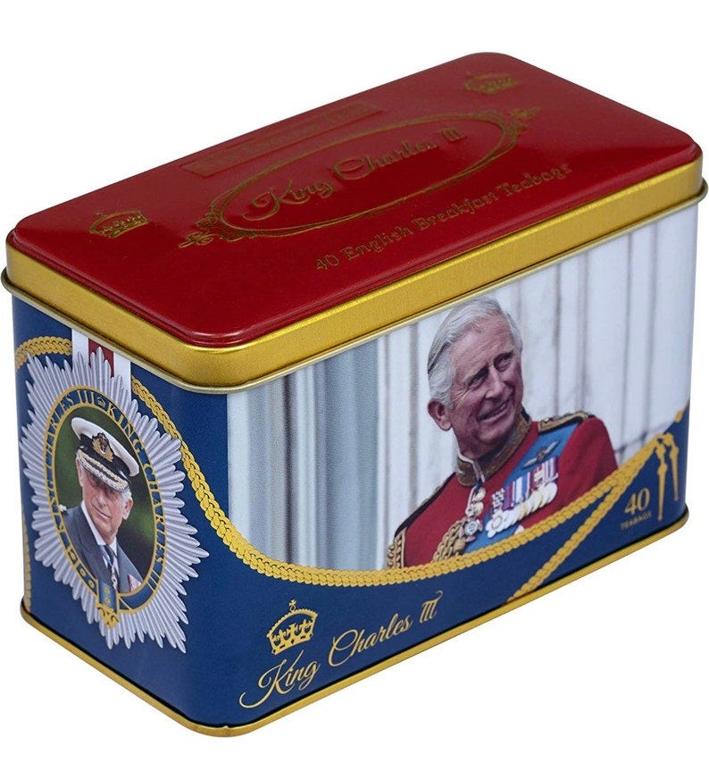 New English Teas King Charles III Tea Tin with 40 English image 1 New English Teas King Charles III Tea Tin with 40 English image 1 New English Teas King Charles III Tea Tin with 40 English image 2 New English Teas King Charles III Tea Tin with 40 En