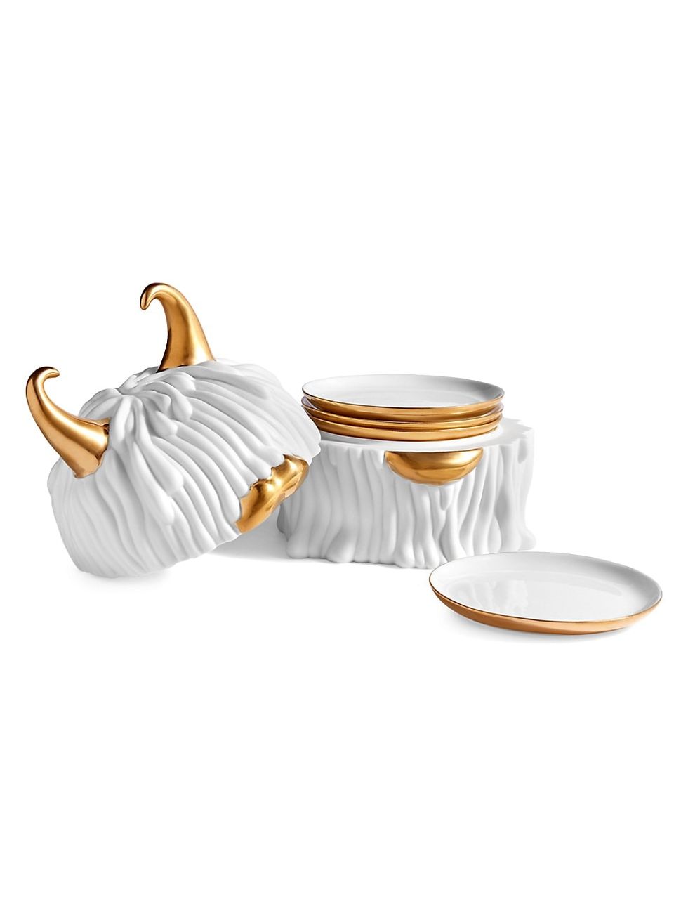 Haas Gold and Porcelain Plate Set