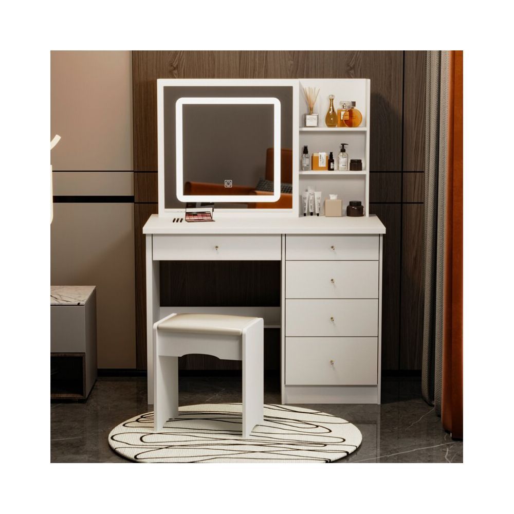 15 Best Makeup Vanities For 2024   1678386169 Gambell Latitude Run Vanity Set With Stool And Mirror 640a23efc19ca 