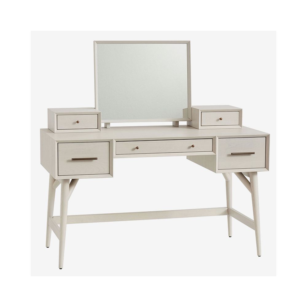 15 Best Makeup Vanities For 2024   1678387893 West Elm Mid Century Vanity Desk Set 640a2a8248ad0 