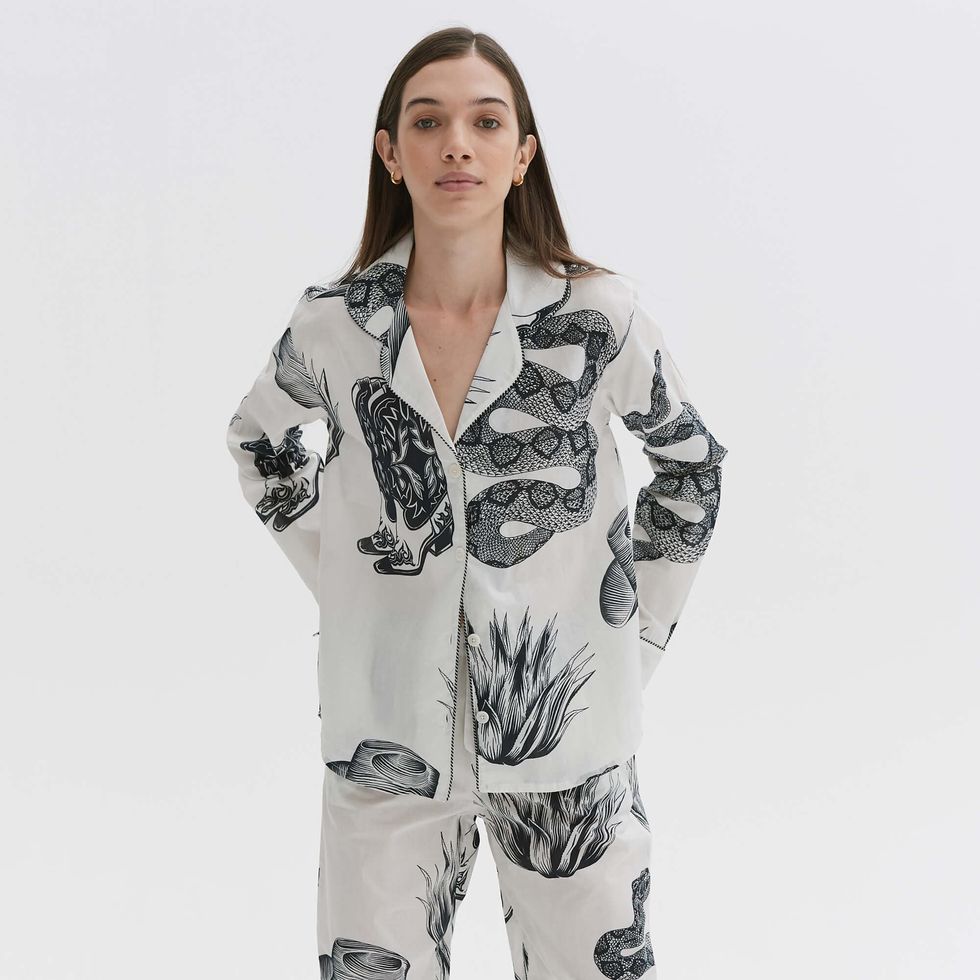 Long Pyjama Set Wild Icons Print