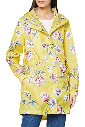 Women's Yellow Floral Rain Coat