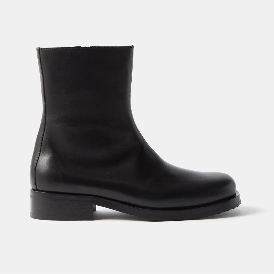 Camion Square-Toe Leather Boots
