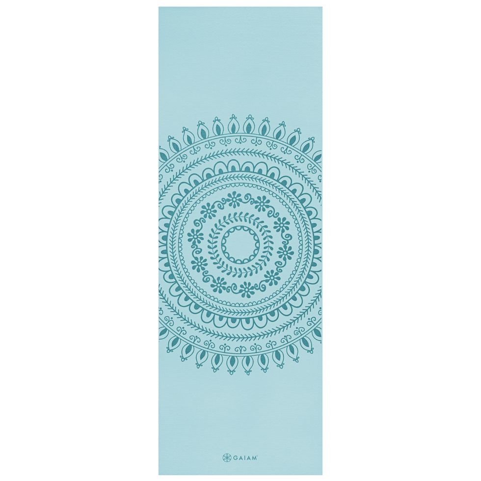 Gaiam Premium Print Yoga Mat, Icy Blossom, 6mm