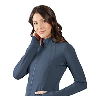 90 Degree By Reflex High Low Full Zip Jacket With Side Pockets