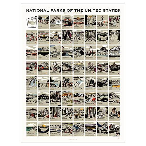 National Parks of the United States Scratch-Off Map