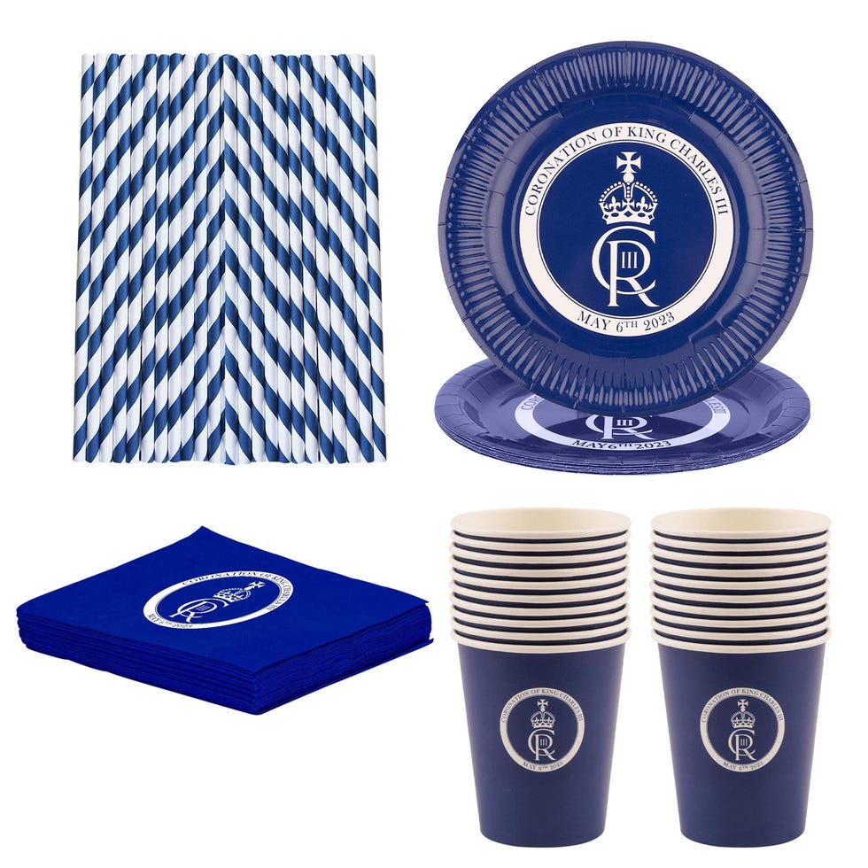 King Charles III Coronation Party Supplies Tableware Set - 145pcs- £9.99