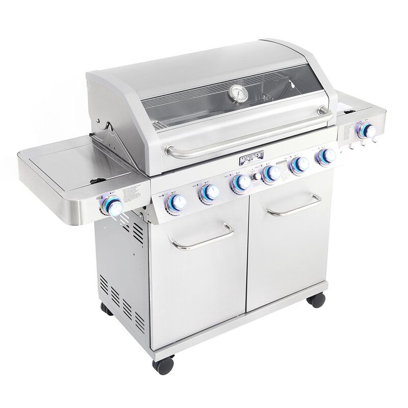 6 burner propane outlet grill