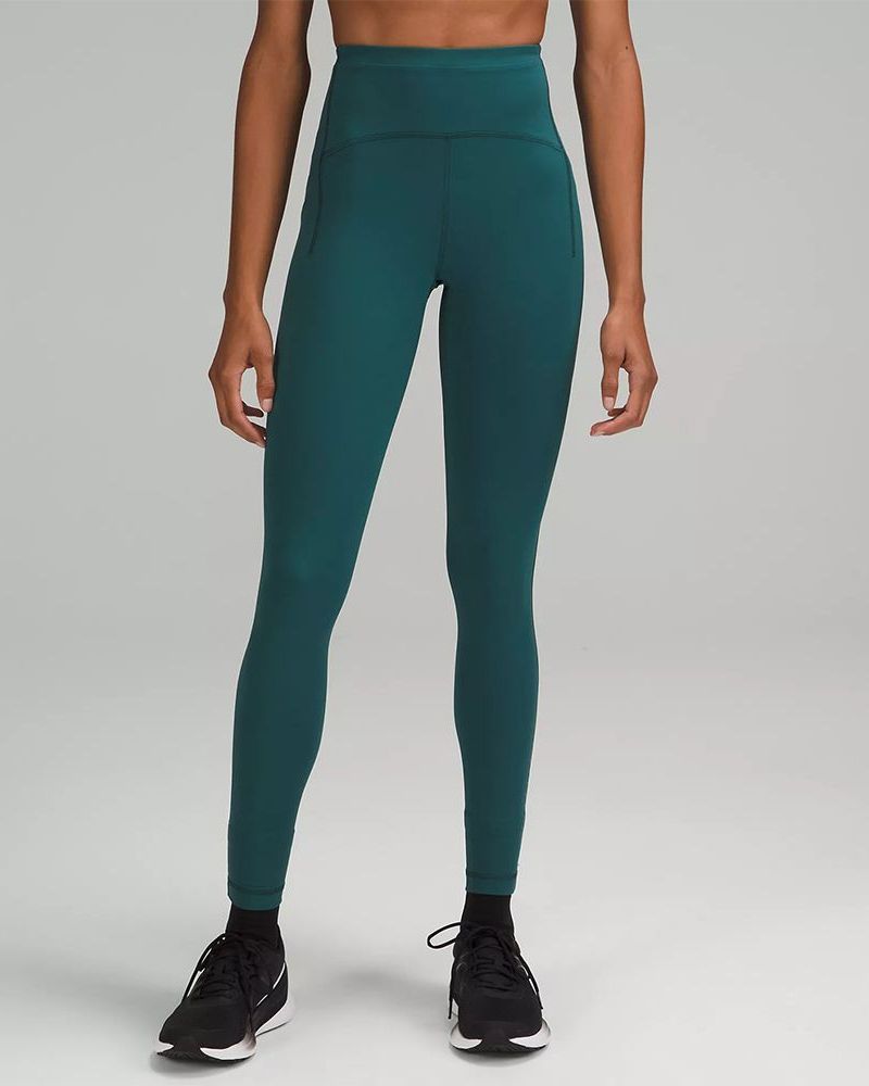 Speed Wunder high beam reflective leggings and Cosmic Pink Neck