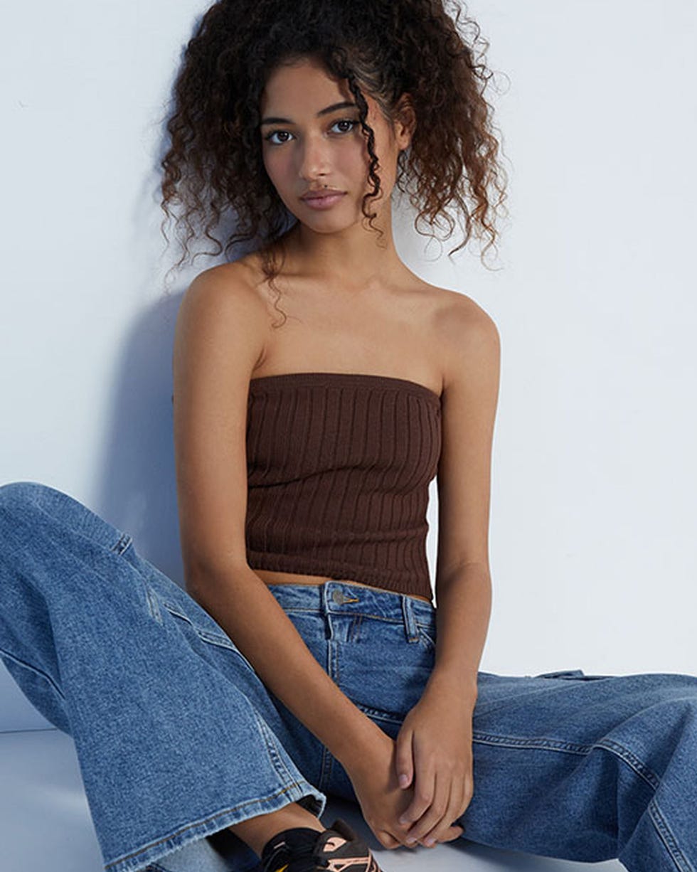 Chunky Ribbed Knit Tube Top