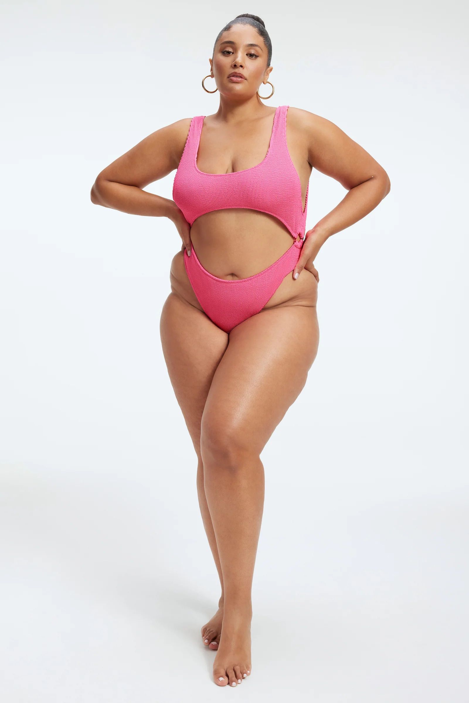 Hot pink plus size hot sale swimsuits