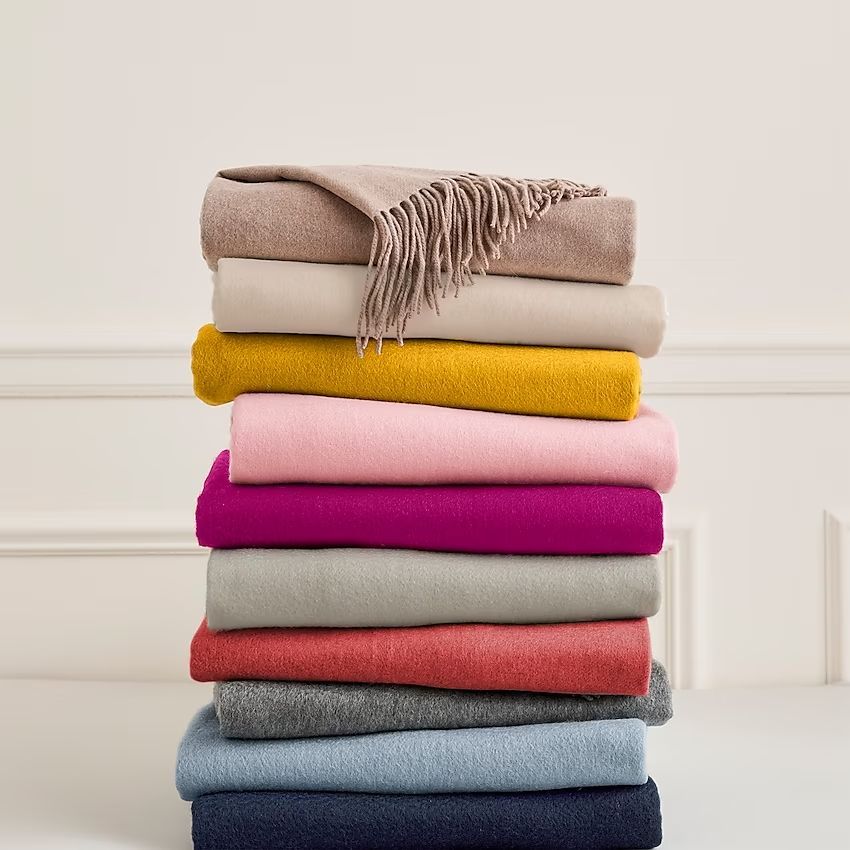 Solid Cashmere Throw