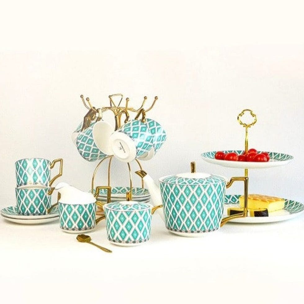 The Edwardian Emerald Bone China Tea Set