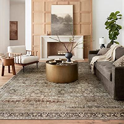 Loloi II Layla Collection LAY-03 Olive/Charcoal, Traditional 3'-6" x 5'-6" Accent Rug