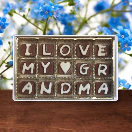 'I Love My Grandma' Chocolate Message