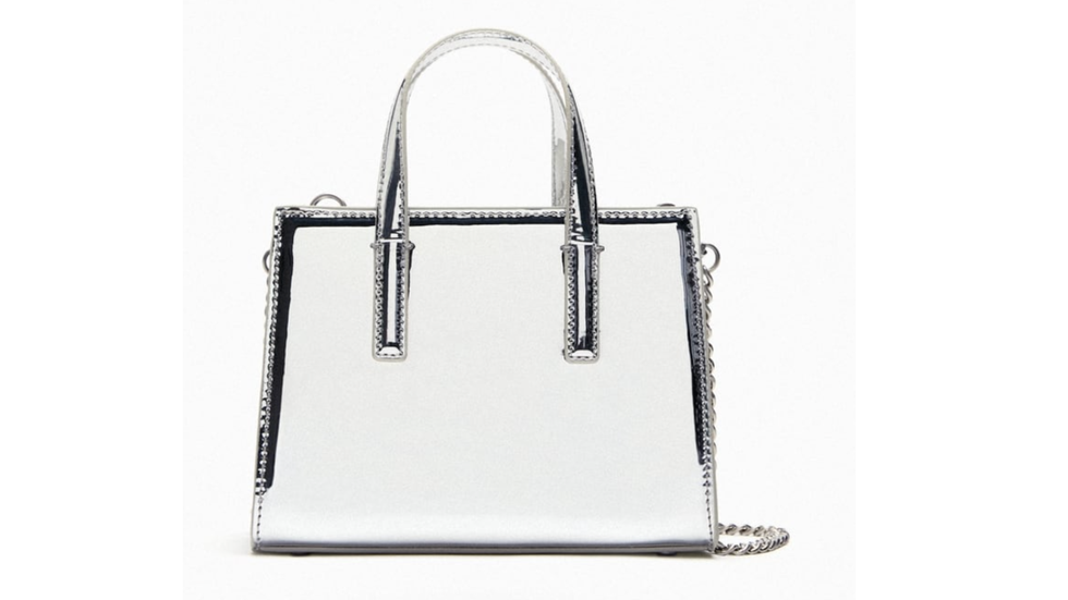 Mini city bag metallizzata di Zara