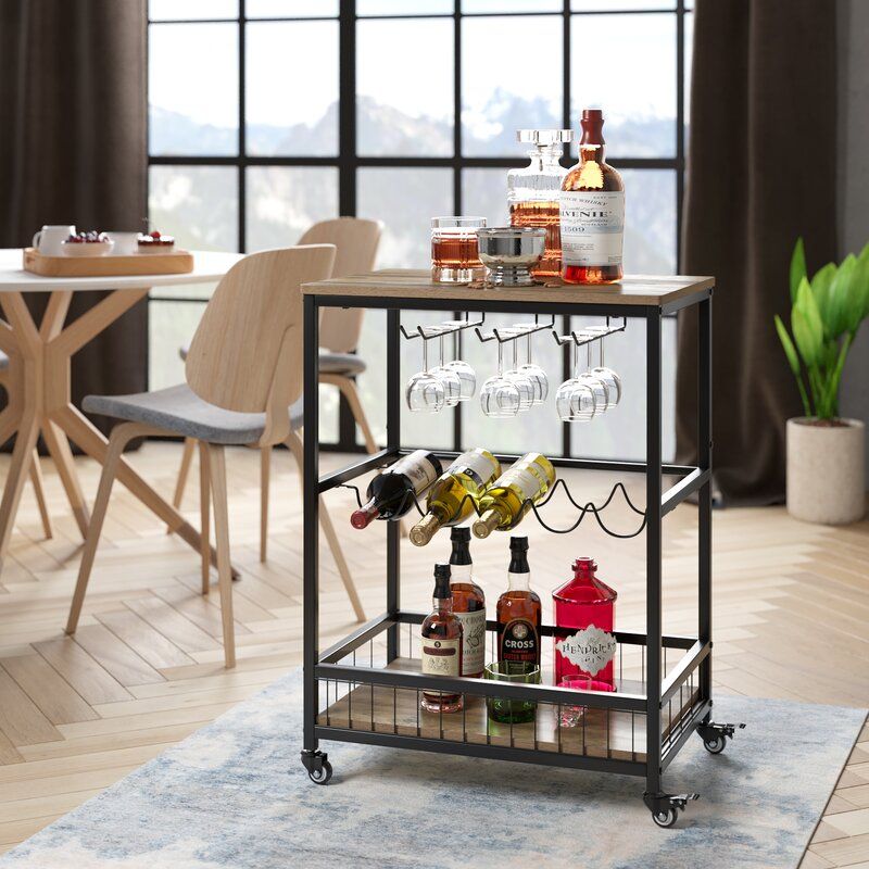 15 Best Bar Carts Of 2023   1678815063 Lex23.62727WideBarCartwithWineBottleStorage 