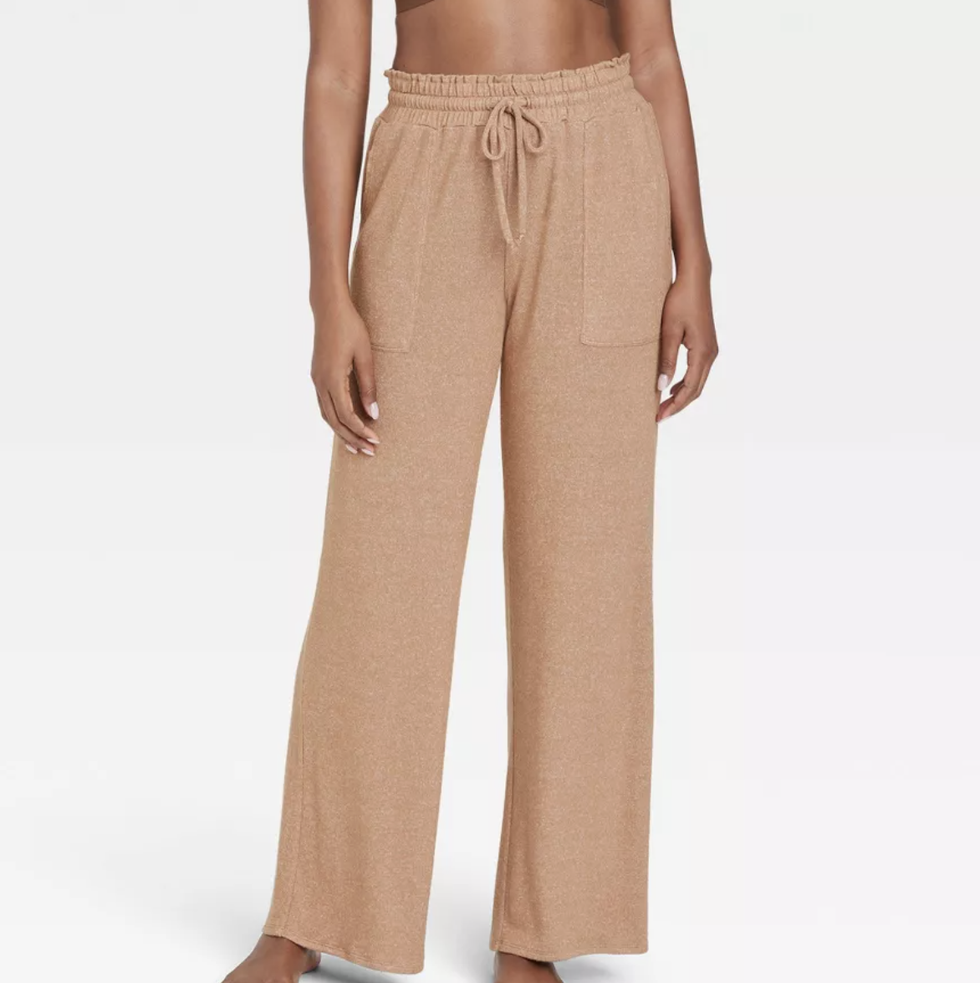 Womens Comfy Lounge Pants Stretch Modal Pajama Bottoms Wide Leg Pants Soft  Loose Yoga Pants With Pockets S-2XL