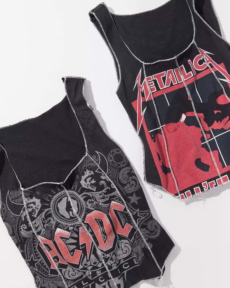 Remade Square Neck Outseam Music Tank Top