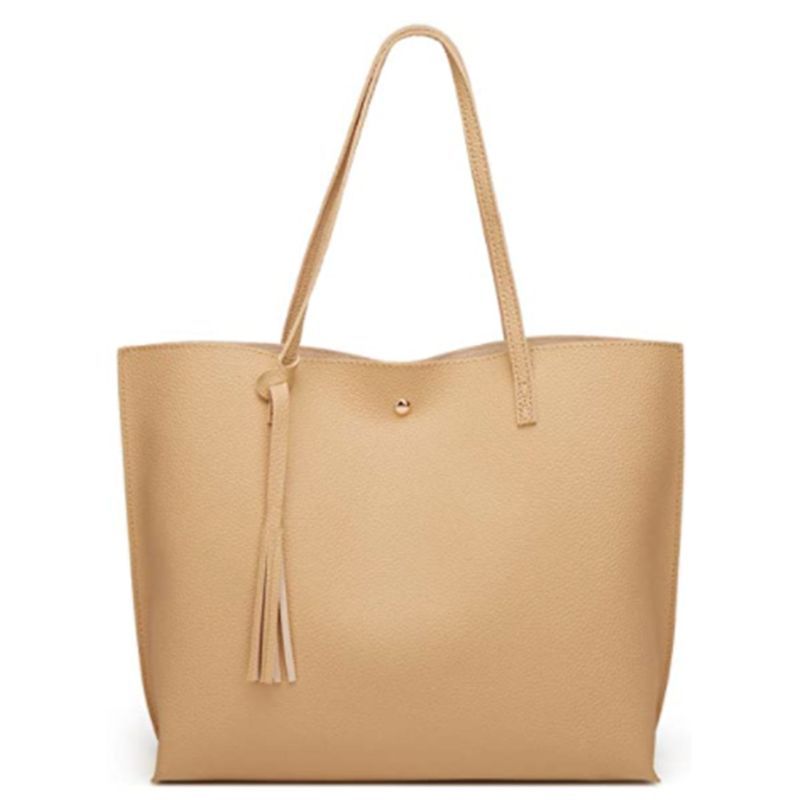 Faux Leather Tote Bag 