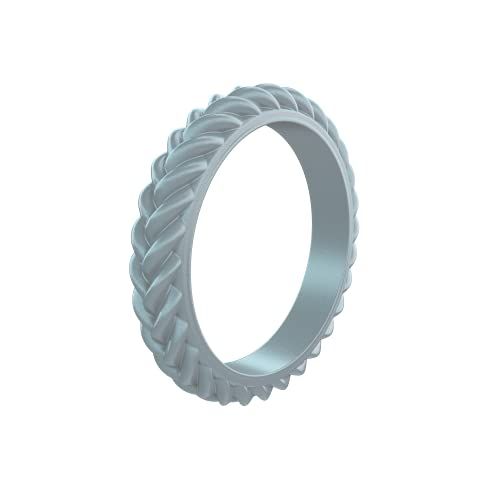 Stackable Braid Silicone Ring