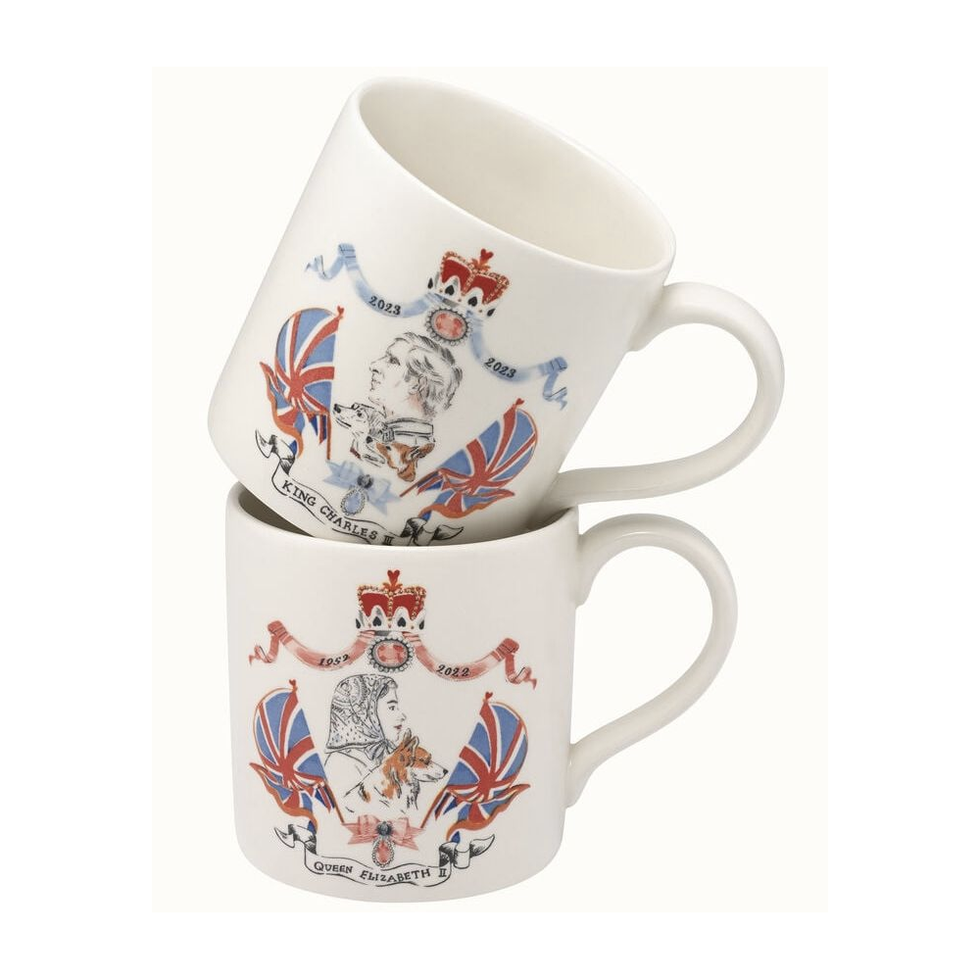 Coronation King & Queen Royal Stafford Boxed Mug Set- £21
