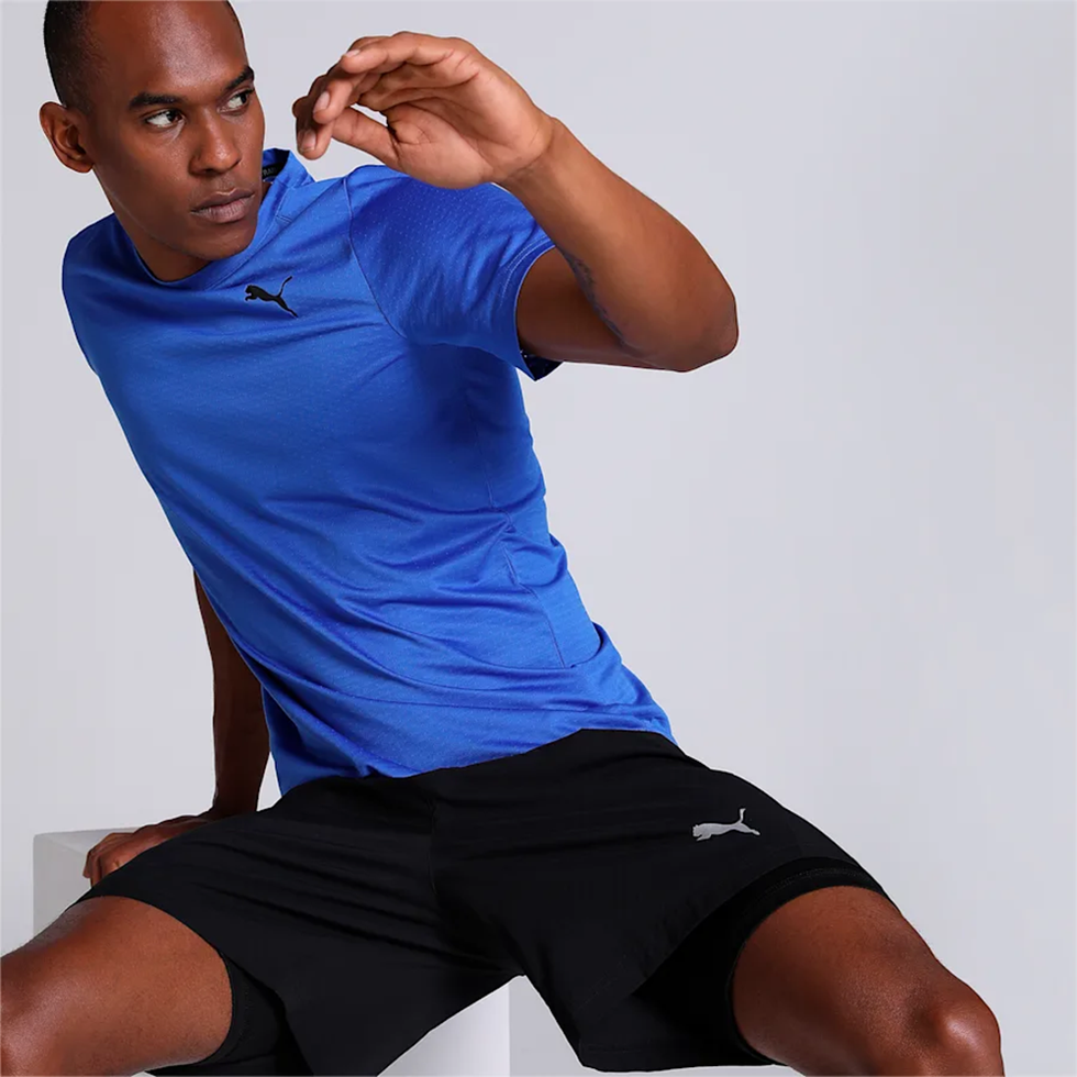 Men's Compression Top T-shirt Shorts Running Workout Fitness Gym