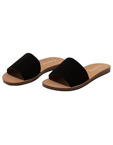 Solid sales black sandals