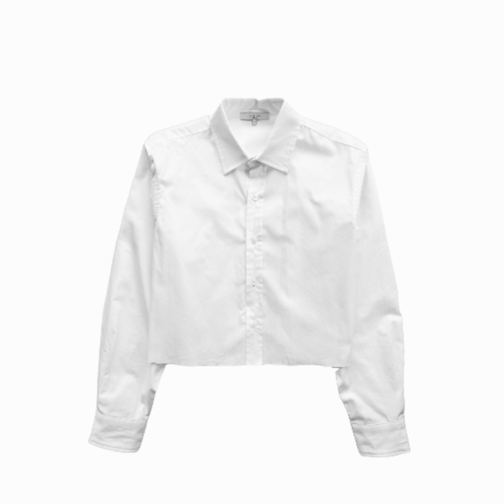 Cropped Long-Sleeved Shirt