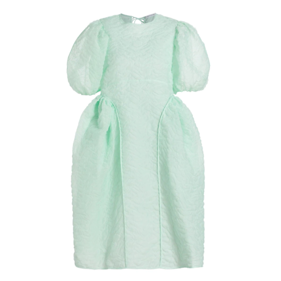 Fonda Nimbus Puff-Sleeve Cotton-Blend Dress