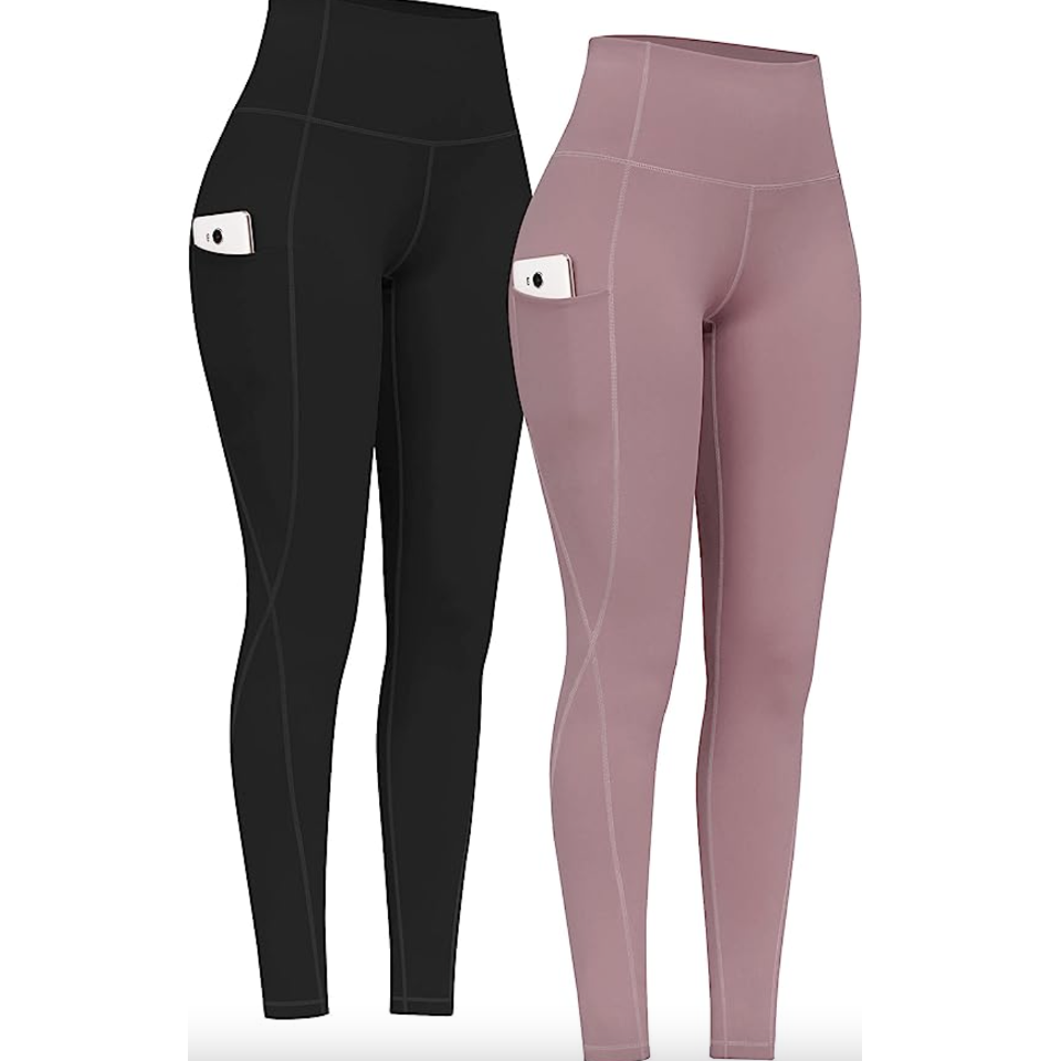IUGA High Waist Yoga Pants with Pockets, Tummy Control Yoga Capris for  Women, 4 Way Stretch Capri Leggings with Pockets(Navy Blue, L)