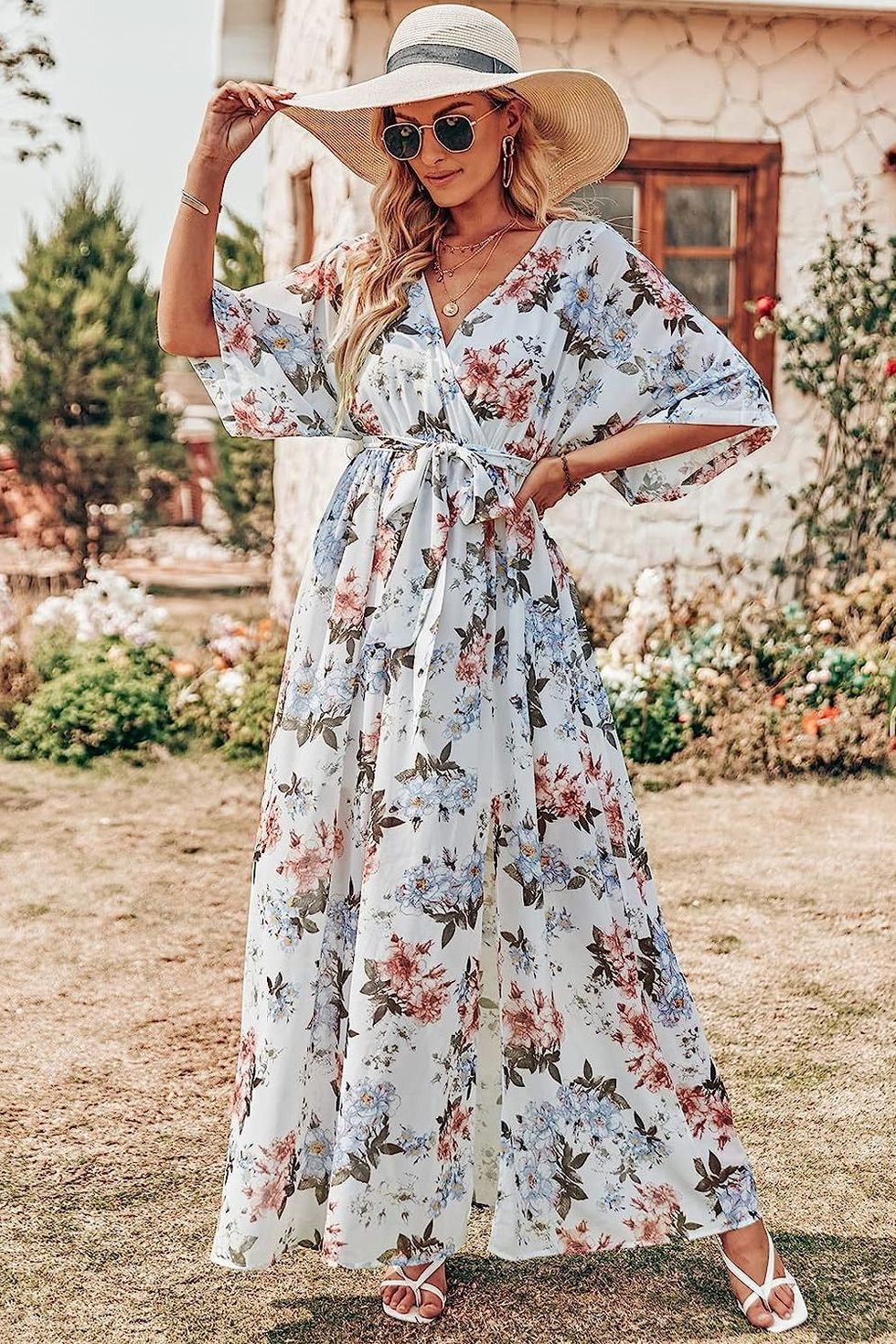 That perfect turquoise bohemian maxi dress for this Summer.