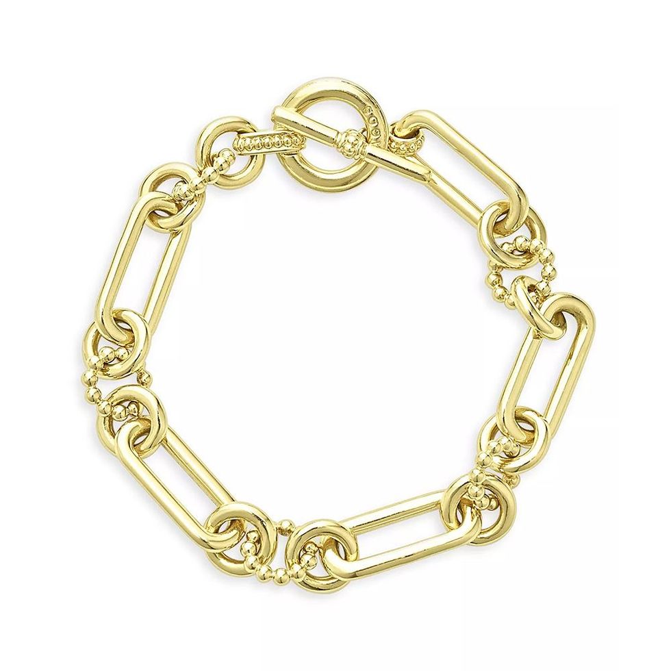 18K Yellow Gold Signature Caviar Beaded Link Bracelets