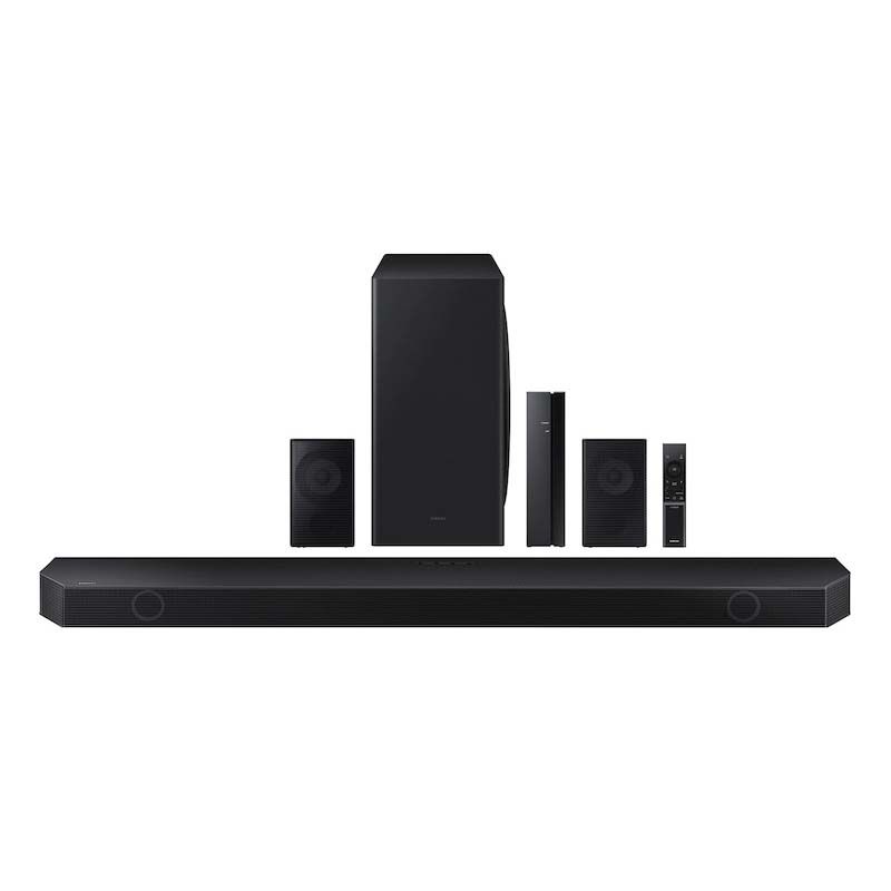 HW-Q910B Soundbar, subwoofer, and rear speakers