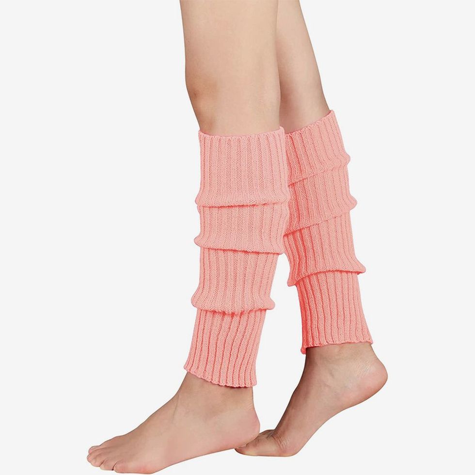 Zando White Leg Warmers for Women 80s Ribbed Knit Knee Warmer 80s Outfit  for Women Leg Warmer Socks 